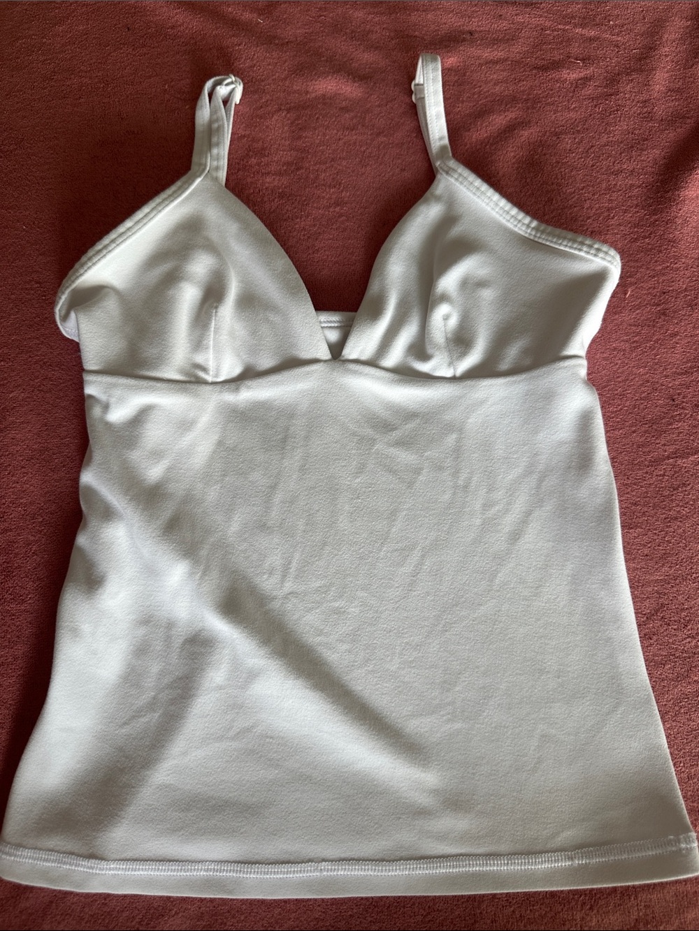 Aritzia White Sculpting Cami Tank